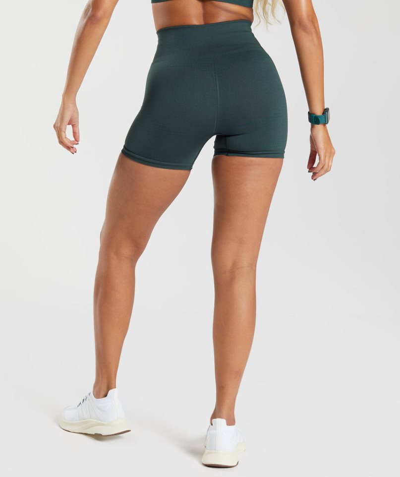 Women's Gymshark Vital Seamless 2.0 Shorts Dark Green | CA 5D7683